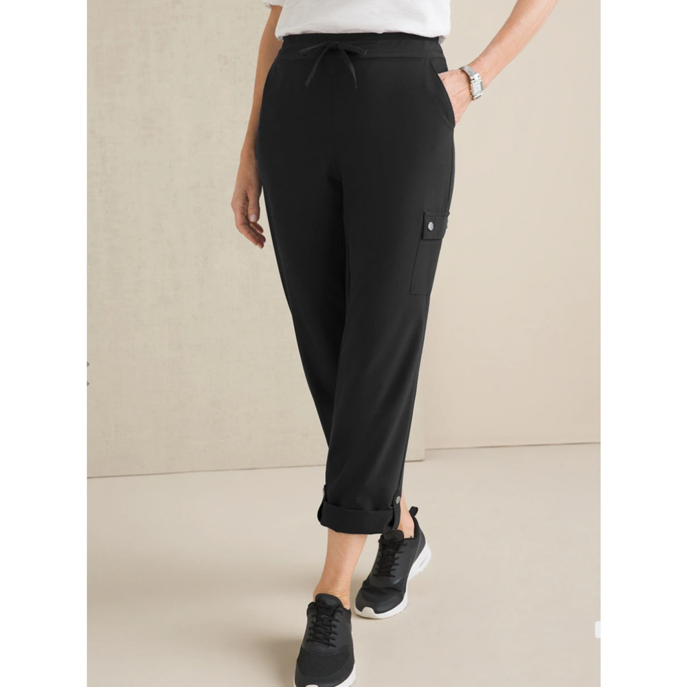 Chico's Zenergy Neema Convertible Crop Red Cargo Pants Utility Camping Hiking